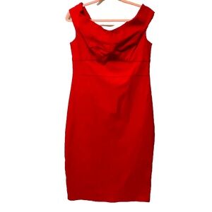 Elegant Red Sleeveless Holiday Christmas Dress!